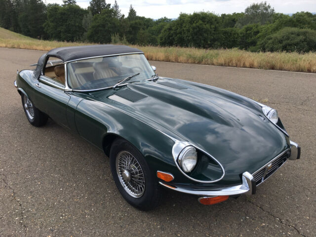1973 Green Jaguar E-Type Convertible