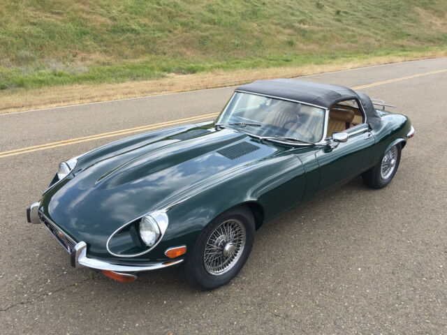 1973 Green Jaguar E-Type Convertible