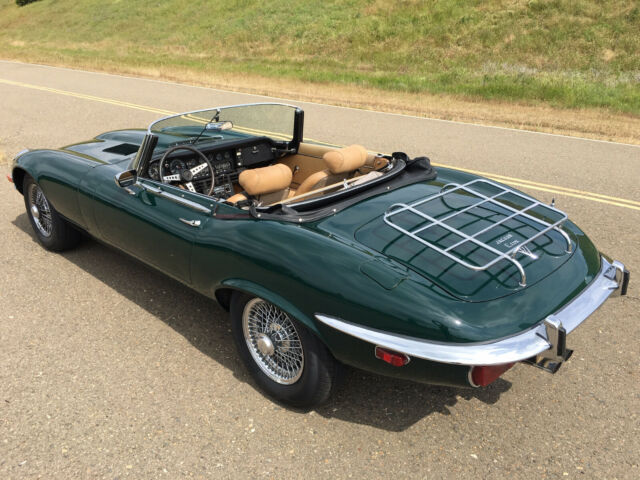 1973 Green Jaguar E-Type Convertible