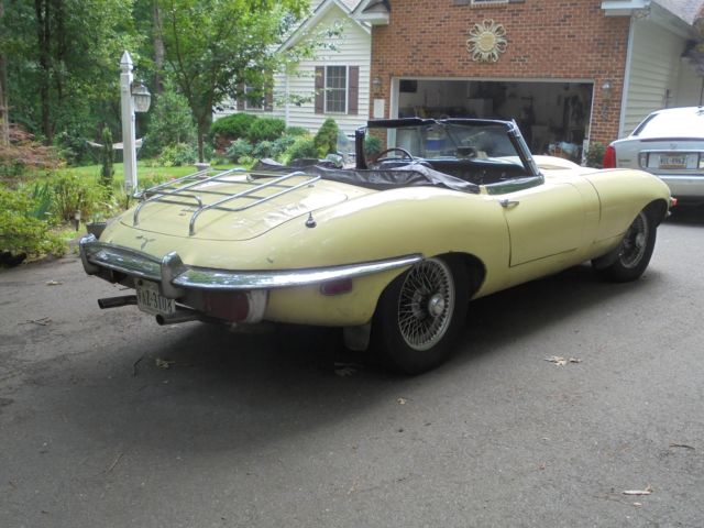 1970 Primrose Yellow Jaguar E-Type Roadster