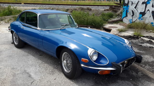 1973 Blue Jaguar E-Type Coupe