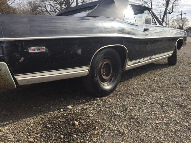 1968 Black Ford Galaxie Convertible