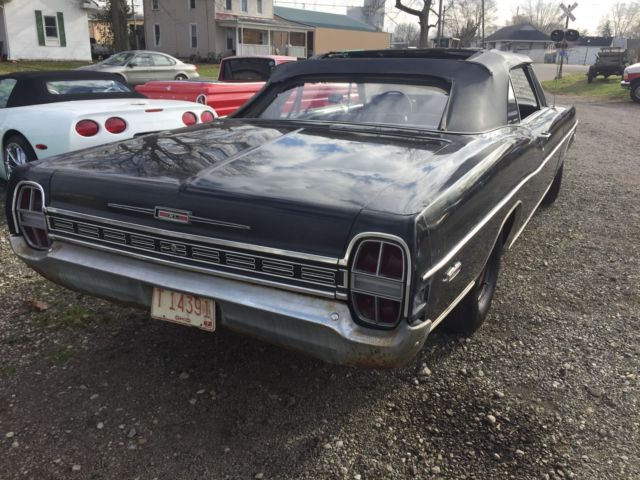 1968 Black Ford Galaxie Convertible
