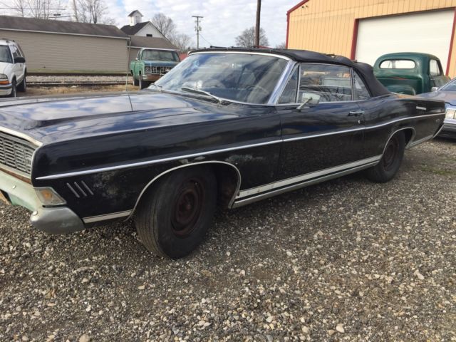 1968 Black Ford Galaxie Convertible