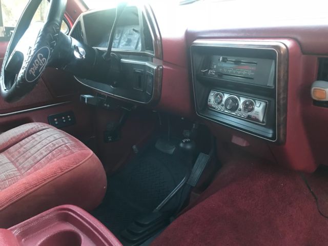 1990 Red Ford Bronco SUV