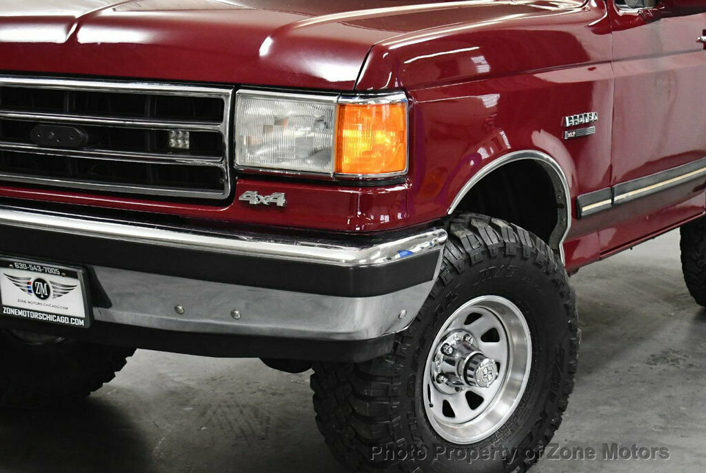 1991 Burgundy Ford Bronco SUV