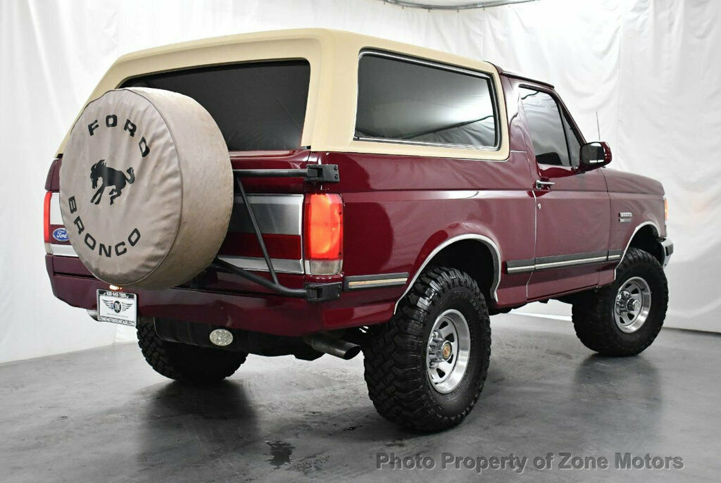 1991 Burgundy Ford Bronco SUV