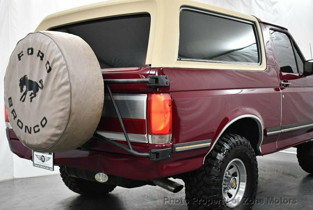 1991 Burgundy Ford Bronco SUV