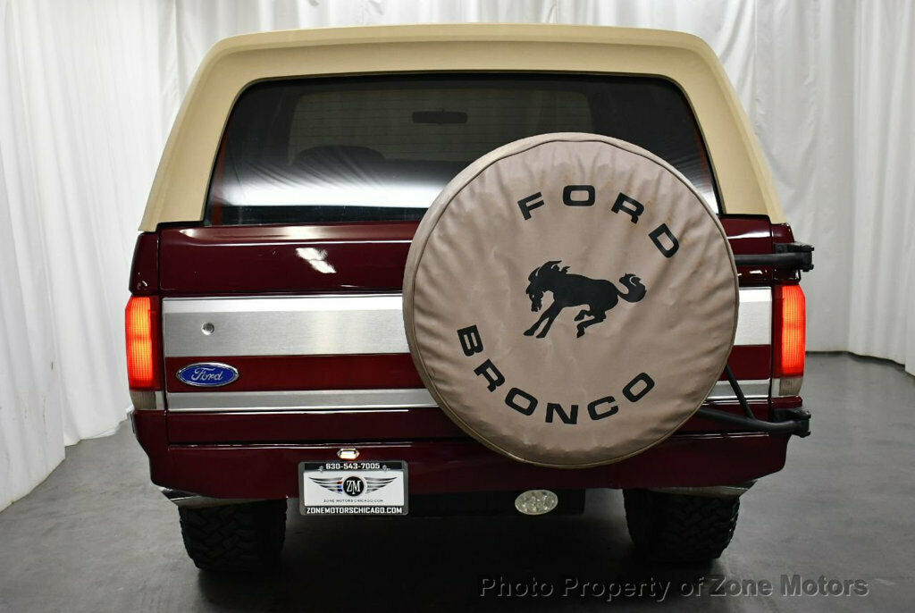 1991 Burgundy Ford Bronco SUV
