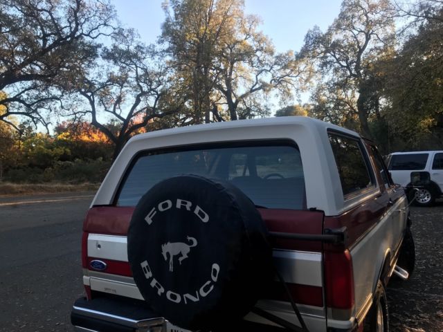 1990 Red Ford Bronco SUV