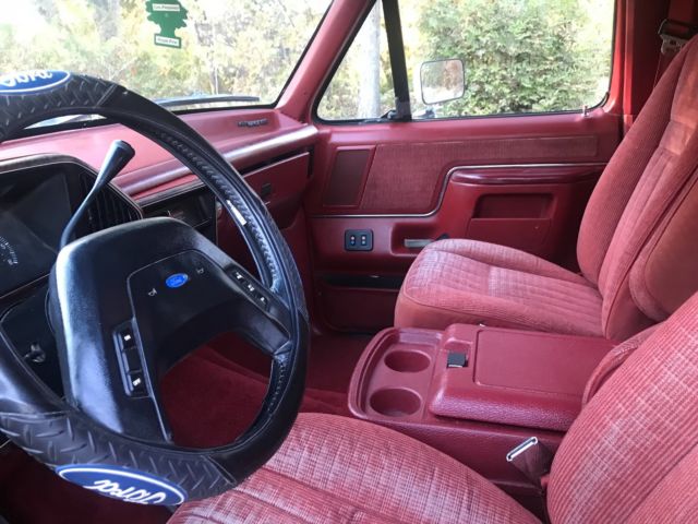 1990 Red Ford Bronco SUV