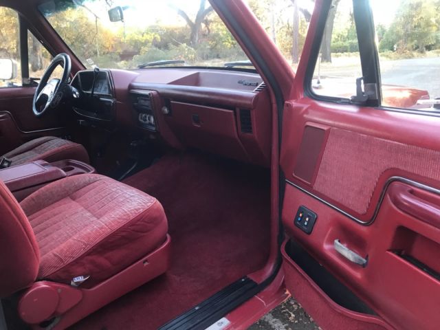 1990 Red Ford Bronco SUV
