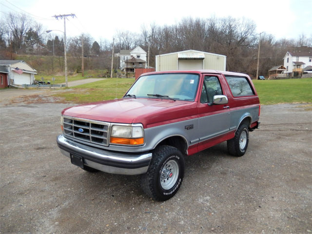 1994 Burgundy Ford Bronco SUV