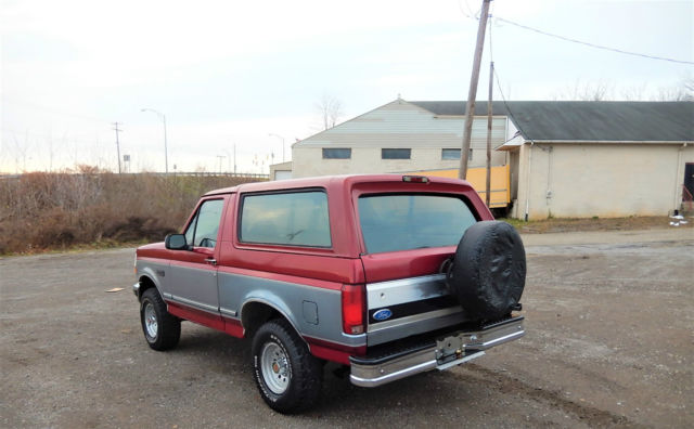 1994 Burgundy Ford Bronco SUV