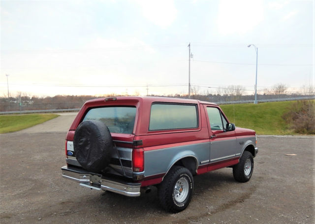 1994 Burgundy Ford Bronco SUV