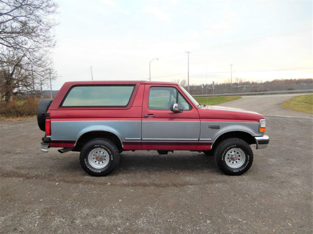 1994 Burgundy Ford Bronco SUV