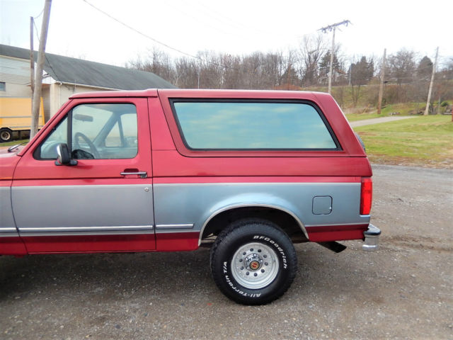 1994 Burgundy Ford Bronco SUV