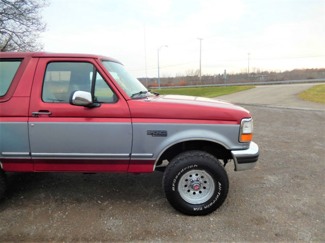 1994 Burgundy Ford Bronco SUV