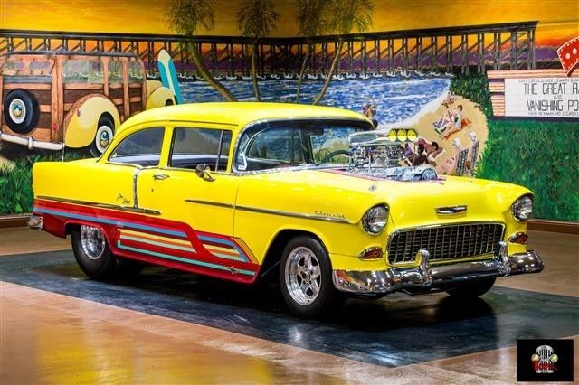 1955 Yellow Chevrolet Bel Air/150/210 --