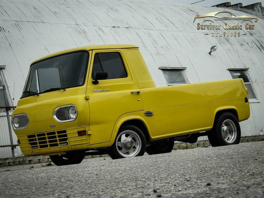 1966 Yellow Ford E-Series Van Truck