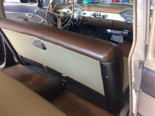 1955 Buff / White Chevrolet Bel Air/150/210 Sedan