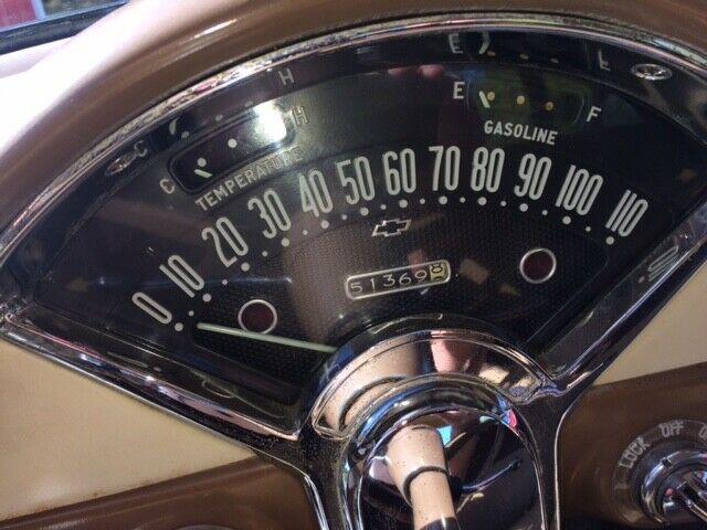 1955 Buff / White Chevrolet Bel Air/150/210 Sedan