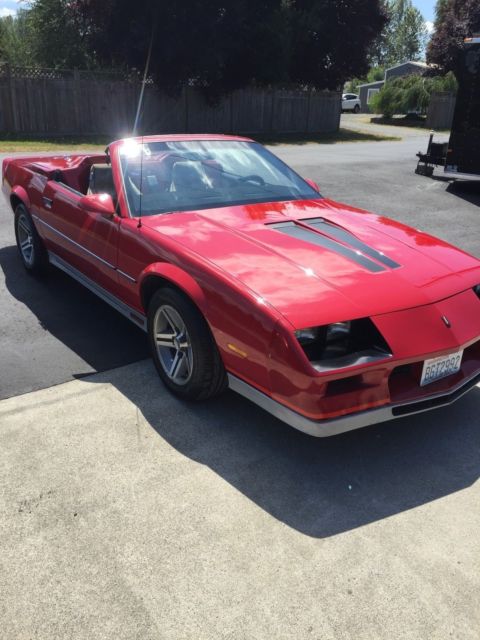 1983 Red Chevrolet Camaro Coupe Convertible