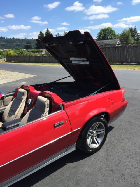 1983 Red Chevrolet Camaro Coupe Convertible