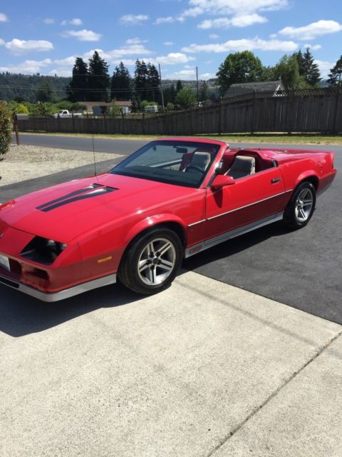 1983 Red Chevrolet Camaro Coupe Convertible