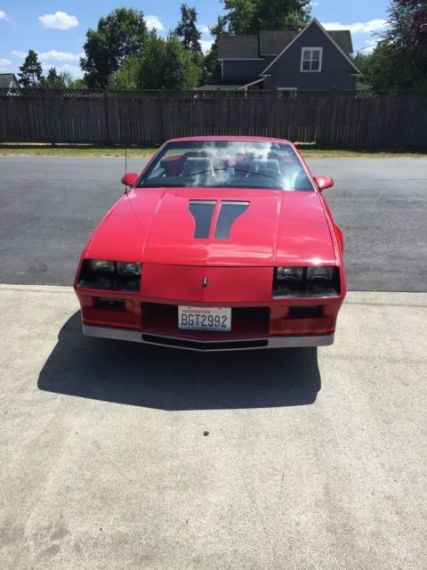 1983 Red Chevrolet Camaro Coupe Convertible