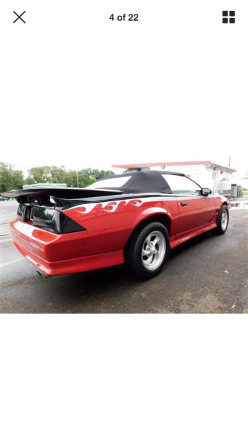 1986 Red/black Chevrolet Camaro Convertible