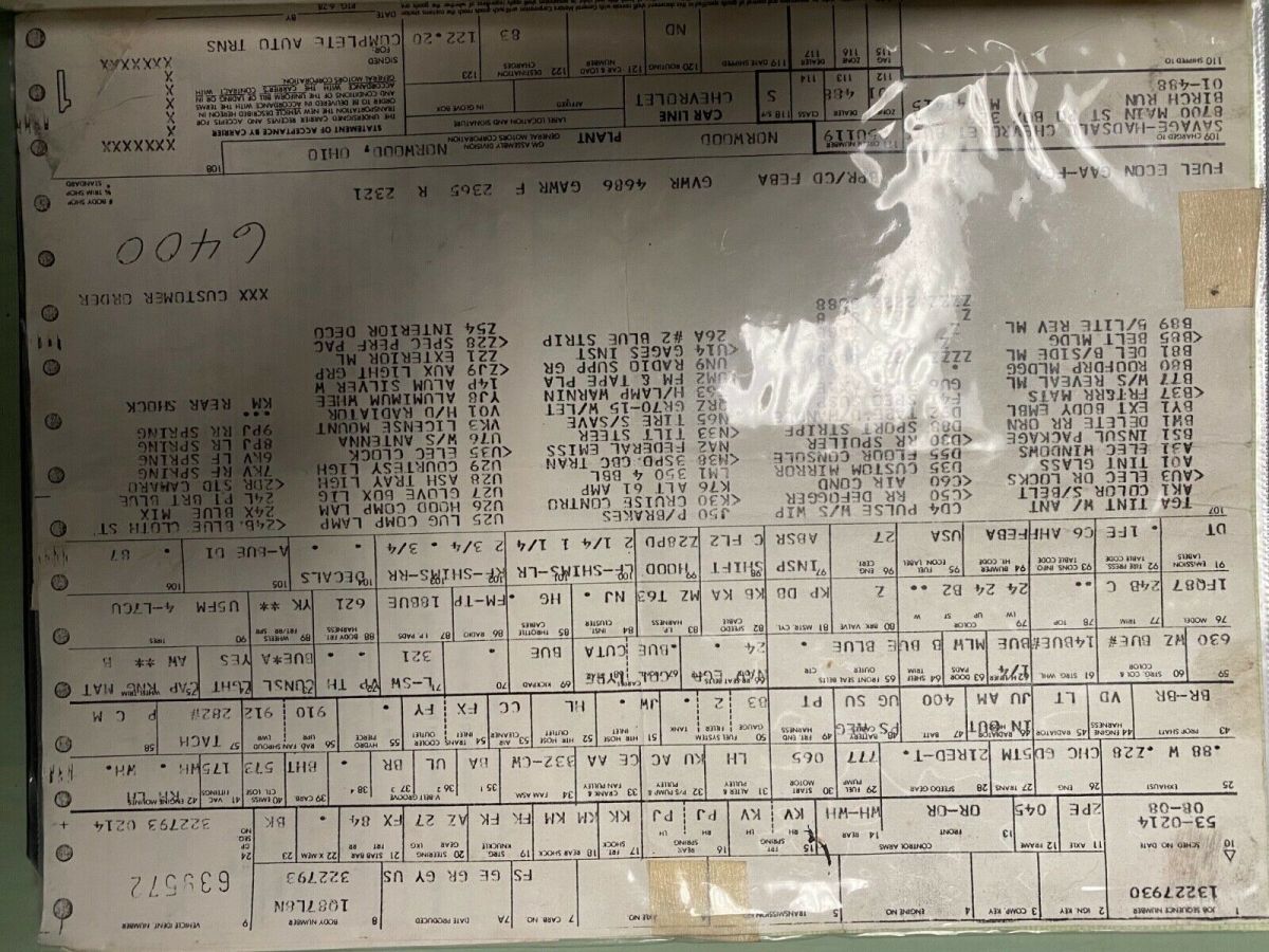 1978 Blue Chevrolet Camaro Coupe