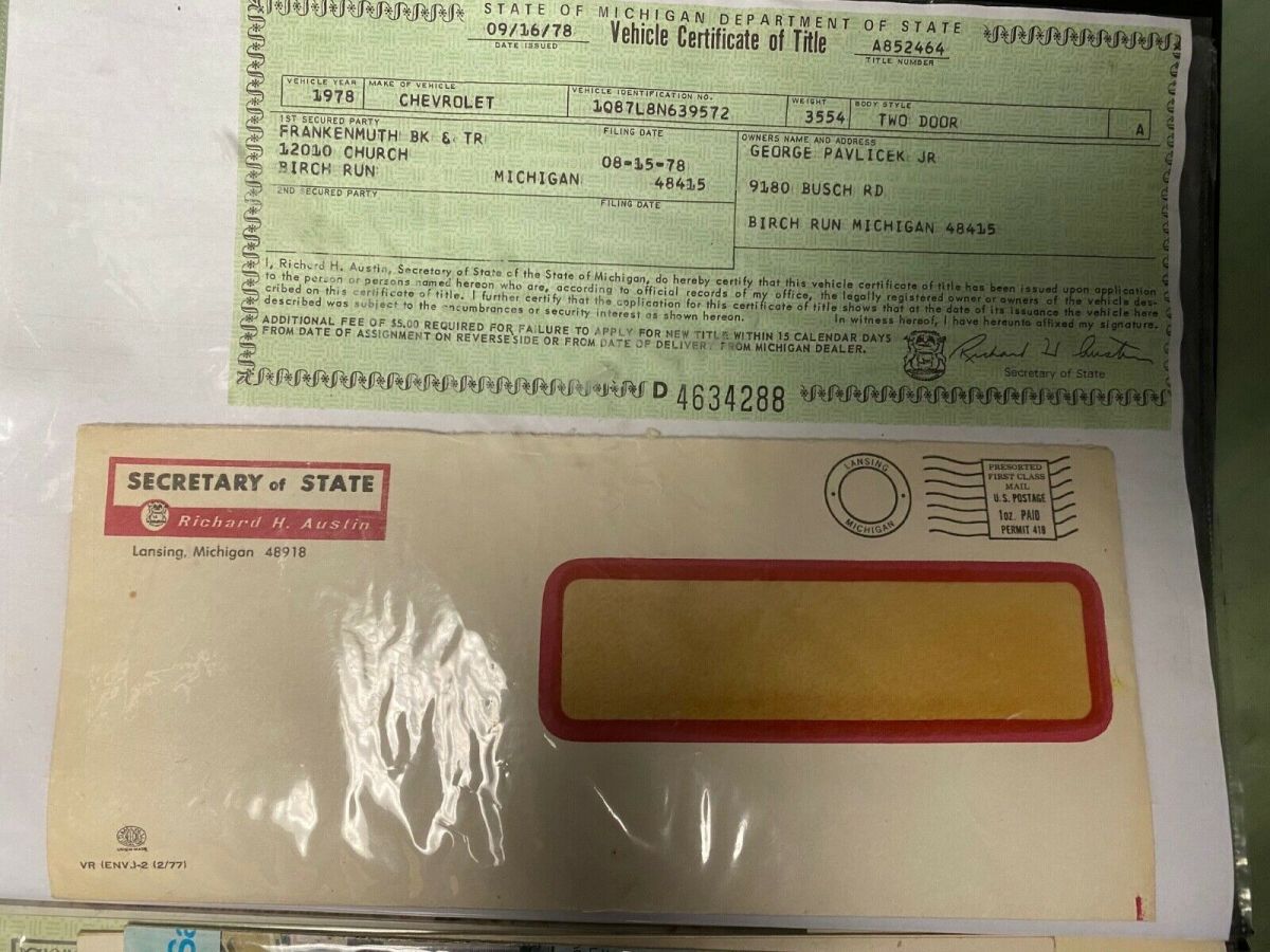 1978 Blue Chevrolet Camaro Coupe