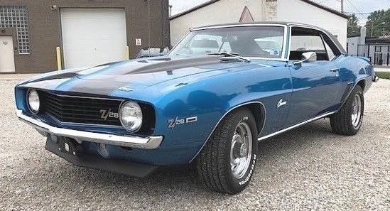1969 Blue Chevrolet Camaro
