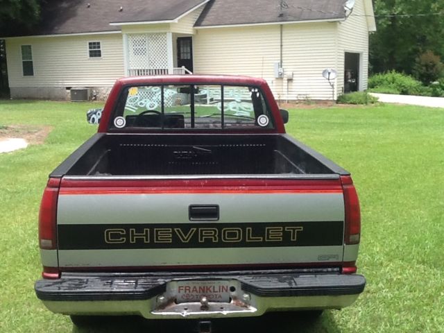 1990 Burgundy Chevrolet Silverado 1500 Pickup