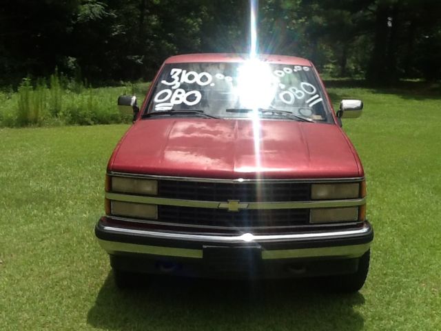 1990 Burgundy Chevrolet Silverado 1500 Pickup