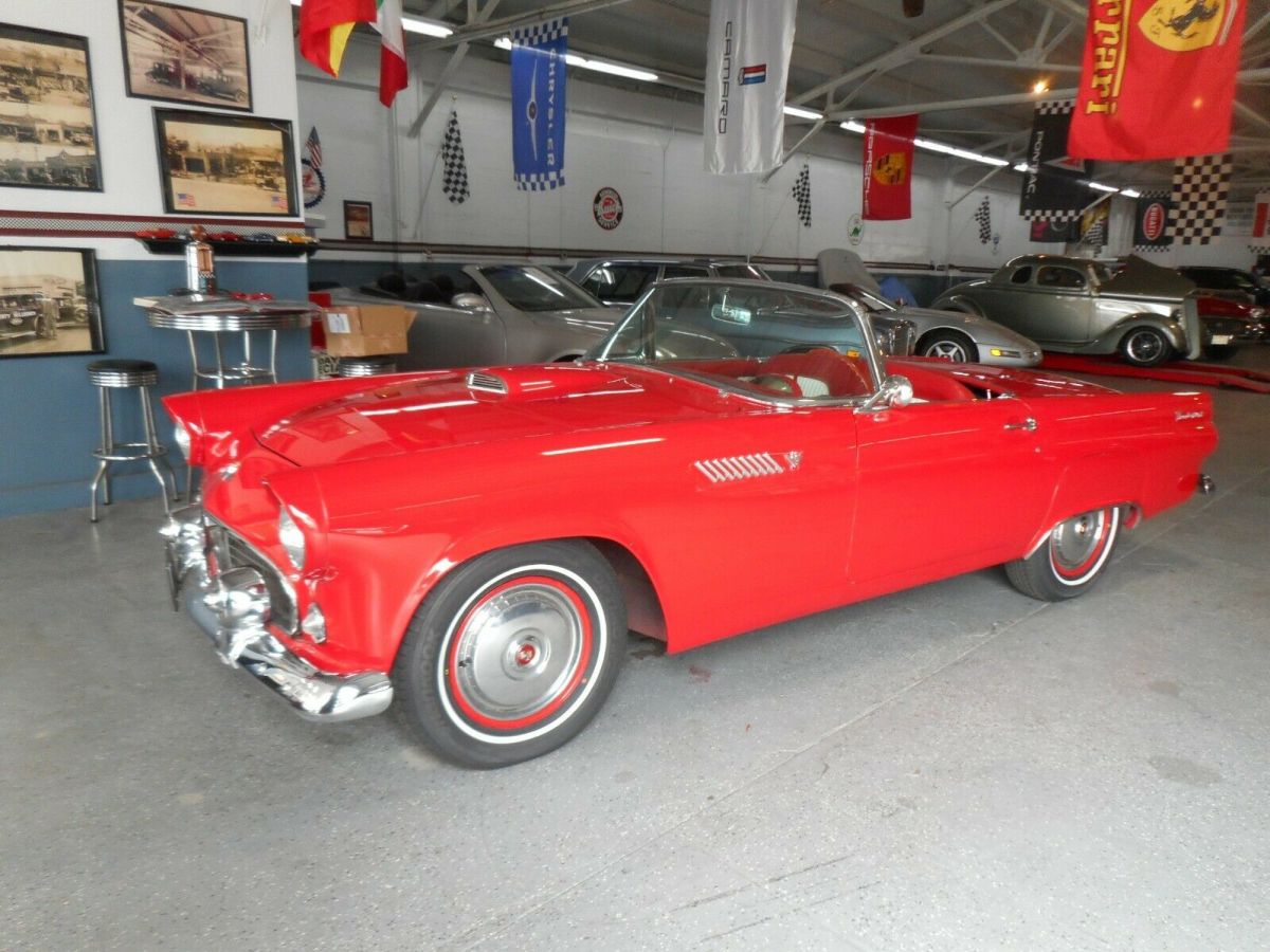 1955 Red Ford Thunderbird Convertible