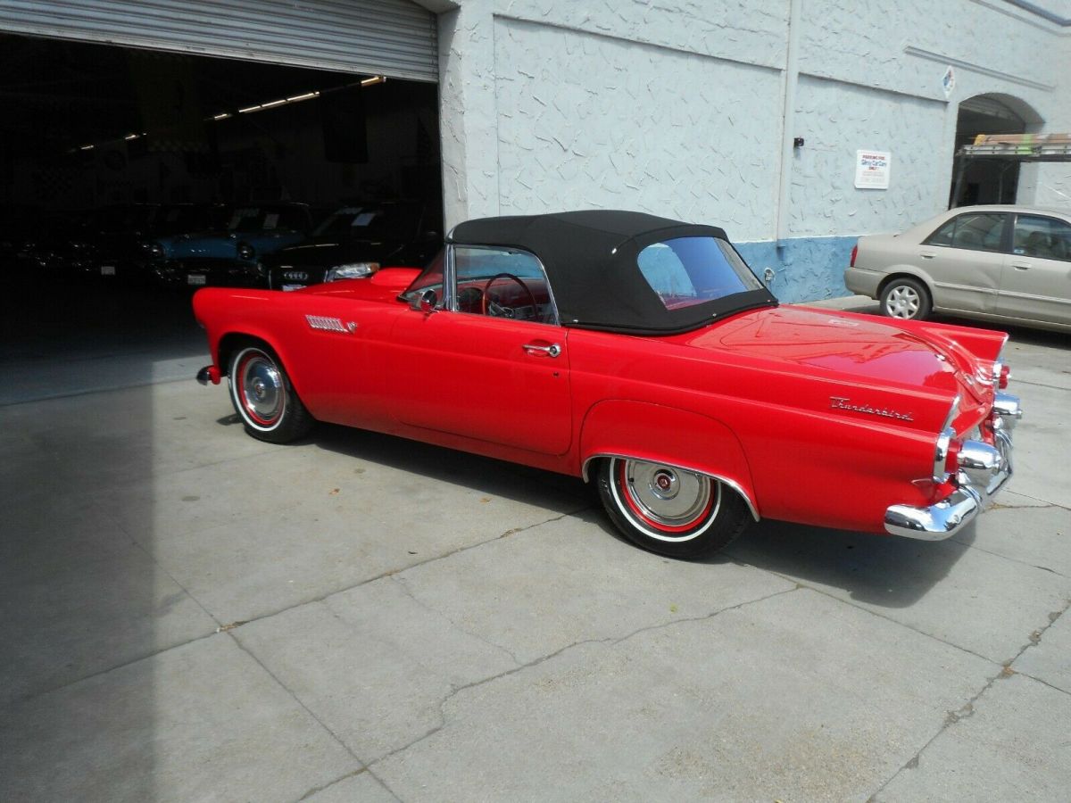 1955 Red Ford Thunderbird Convertible