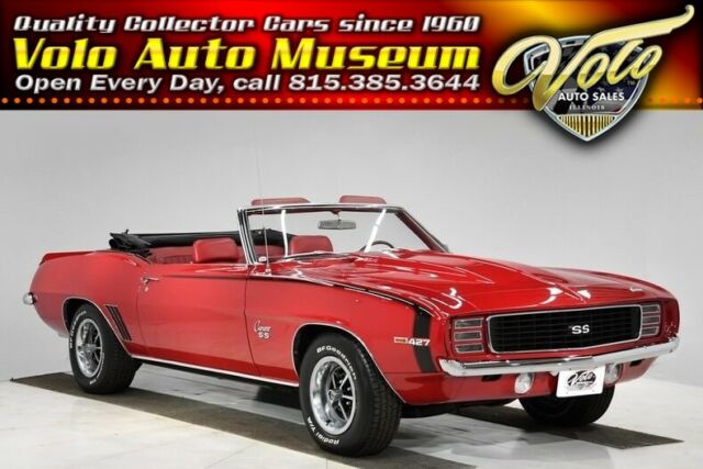 1969 Red Chevrolet Camaro Convertible